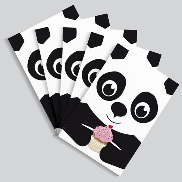 Открытка в виде панды