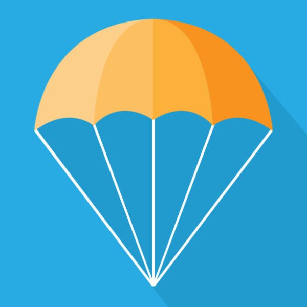 Шаблон парашютиста для аппликации