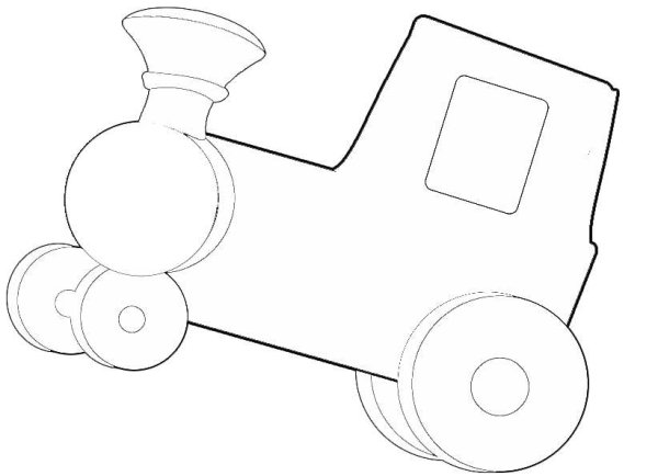 Макет паровоза для детского сада