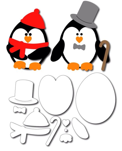 Аппликация Пингвин из цветной бумаги