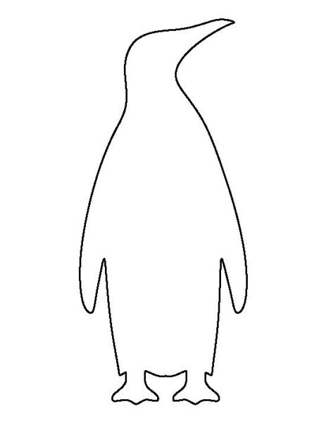 Трафарет пингвина для аппликации