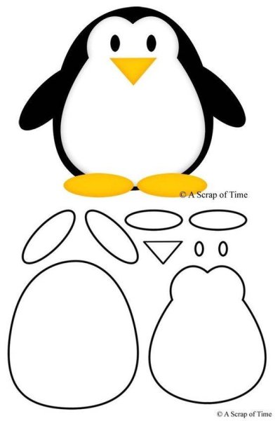 Пингвинчики аппликация