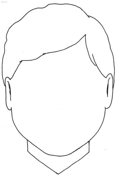 Макет лица для рисования