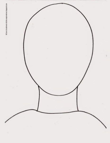 Макет лица для рисования