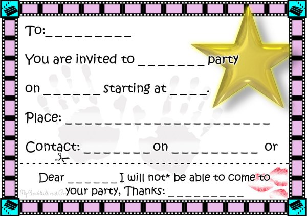 Пригласительные на английском языке на вечеринку