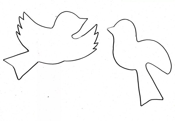 Трафареты птиц для вырезания из бумаги