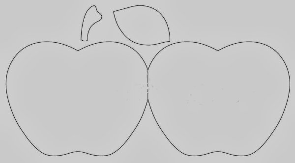 Открытка в форме яблока