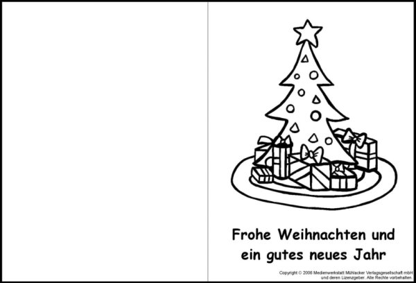 Открытка на Рождество на немецком языке нарисовать