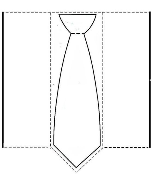 Открытка для пап галстук