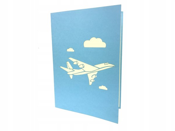 Объемная открытка самолет