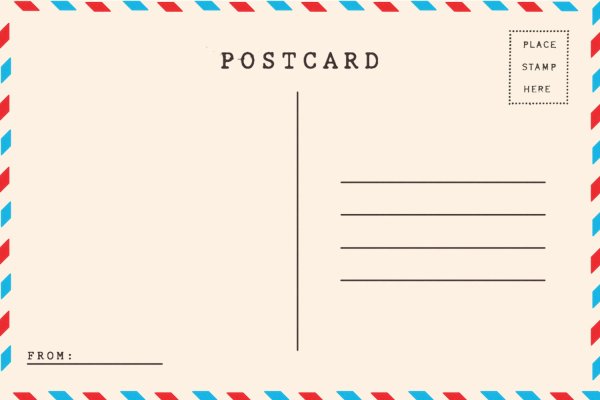 Postcard шаблон