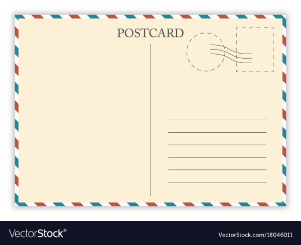 Почтовая открытка шаблон
