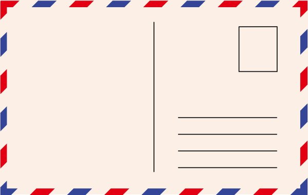 Почтовый конверт шаблон