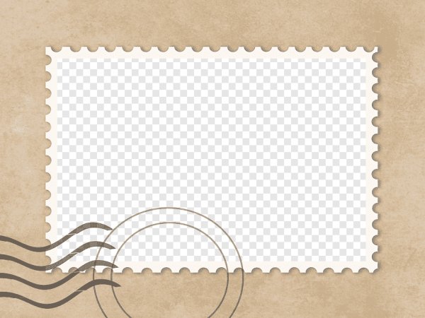Рамка в виде марки