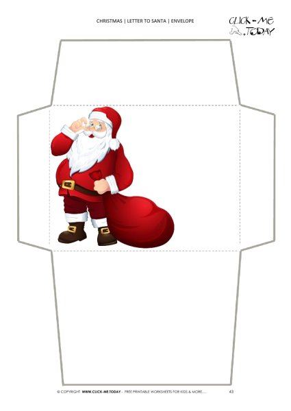 Новогодний конверт тайный Санта