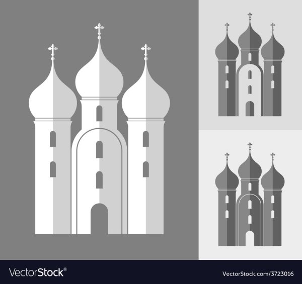 Силуэты православных храмов
