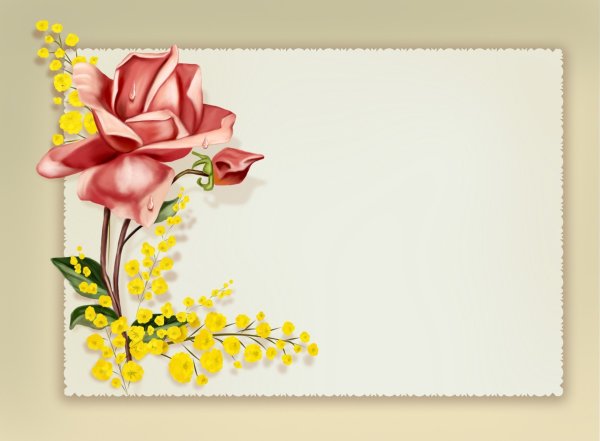 Фон с цветами для открытки