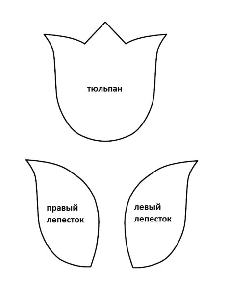 Лепестки цветов для аппликации