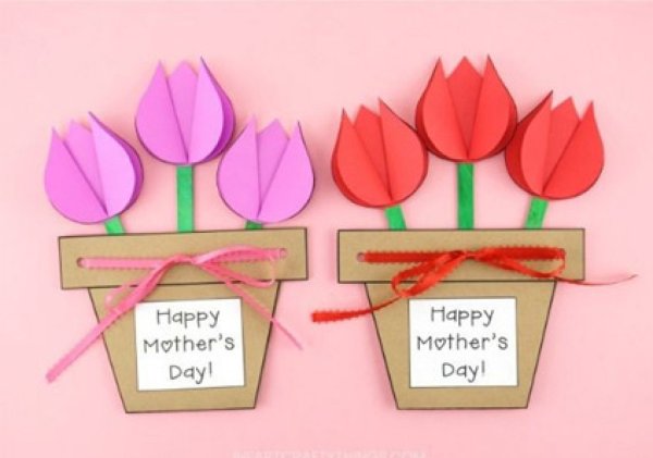Подарок для мамы тюльпаны из бумаги