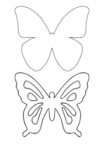 Трафарет бабочки для вырезания