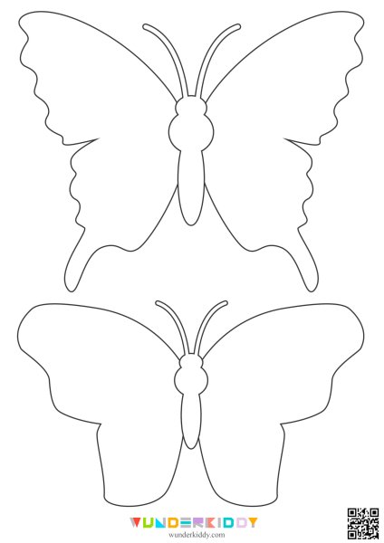 Шаблон объемной бабочки