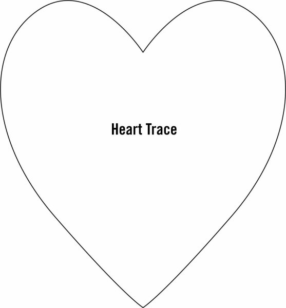 Шаблон сердца для вырезания из бумаги