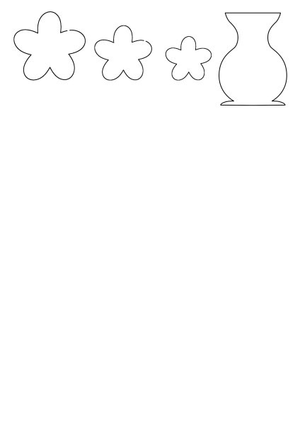 Трафарет вазы для цветов