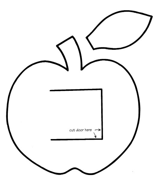 Шаблон яблоко для аппликации