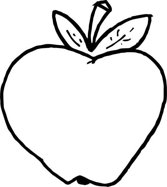 Яблоко картинка для детей раскраска