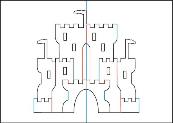 Замки архитектура схема киригами