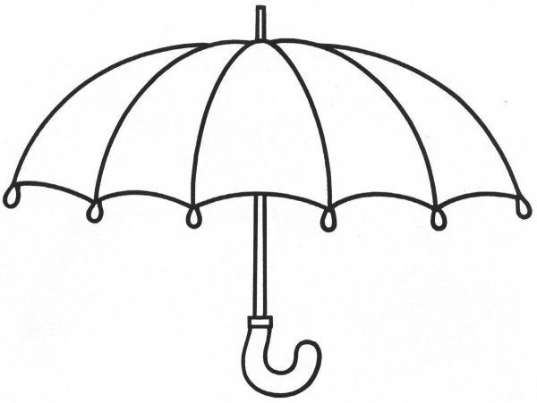 Зонтик трафарет для детей