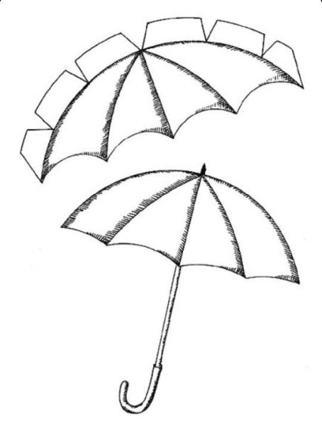 Зонт из бумаги объемный