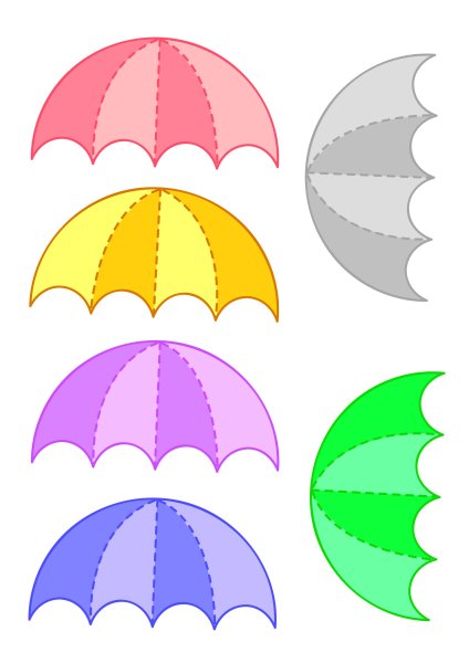 Аппликация зонтик