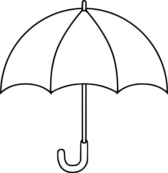 Трафарет зонтика для аппликации