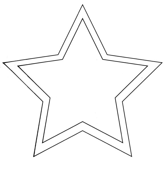 Трафарет звезды четырехконечной