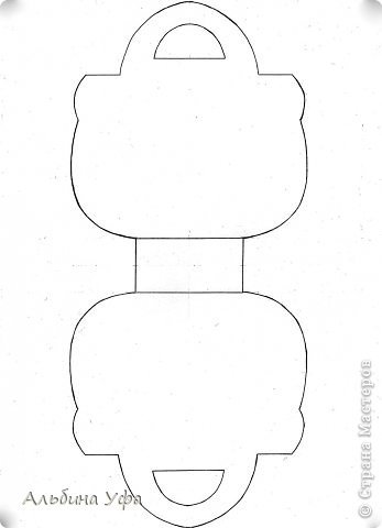 Трафарет сумочки из картона