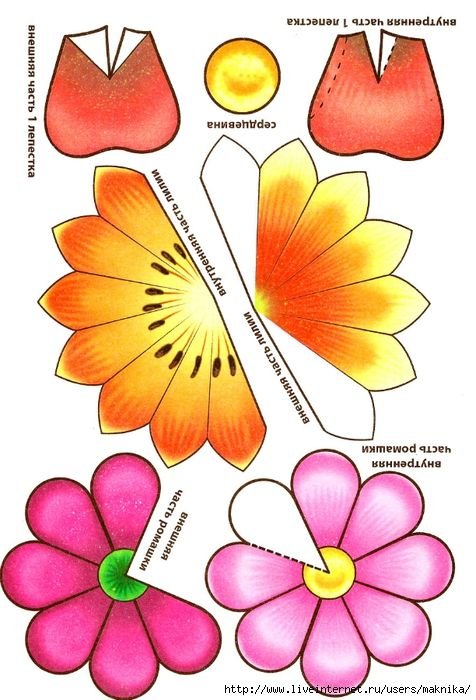 Заготовки для бумажных цветов