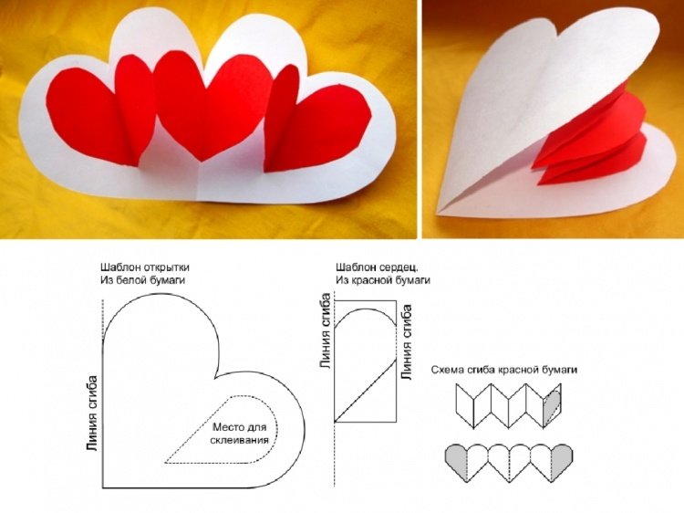 Трафареты сердец для вырезания из бумаги (100 фото)