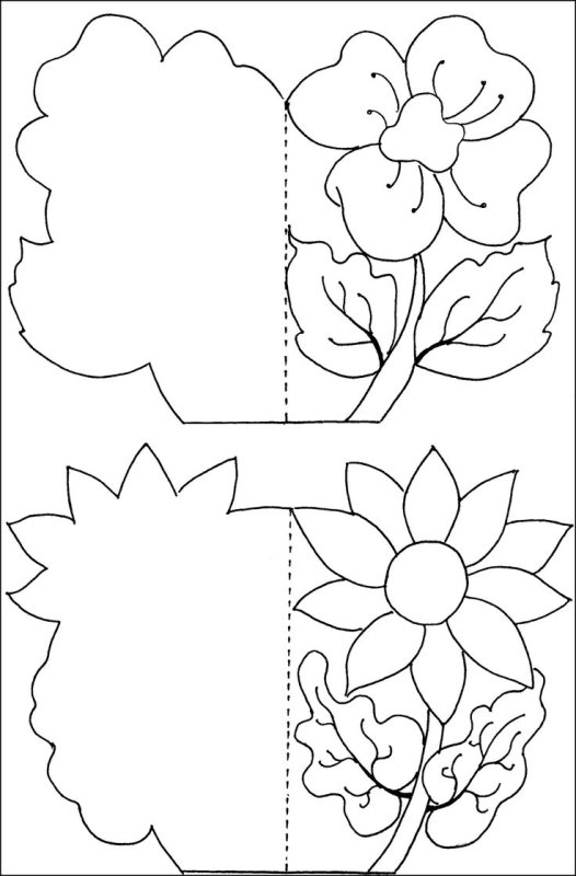 Готовые трафареты открыток для детей