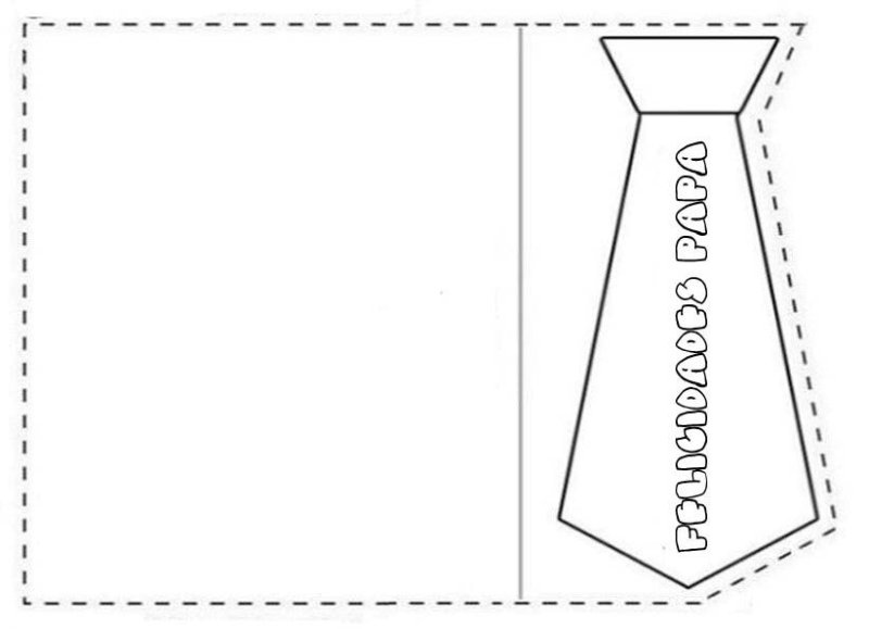 Трафарет галстука для папы