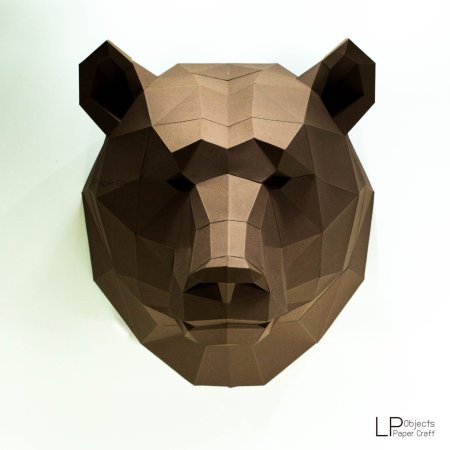 Голова медведя паперкрафт