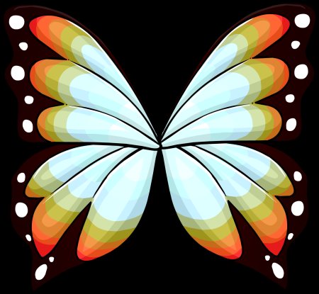 Крылья бабочки цветной