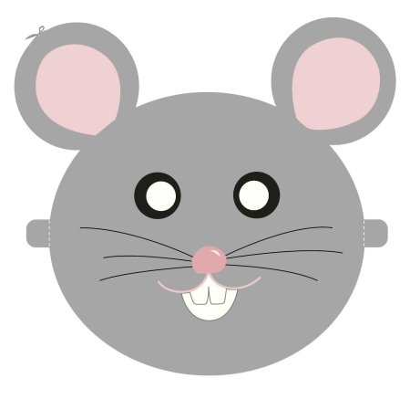 Маска мышка на голову