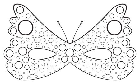 Новогодняя маска бабочка