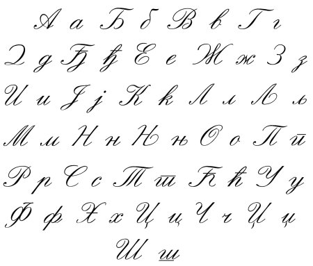 Письменных русских букв