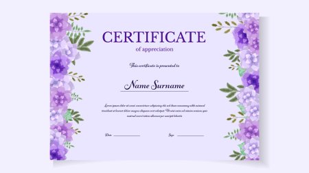 Сертификат с цветами