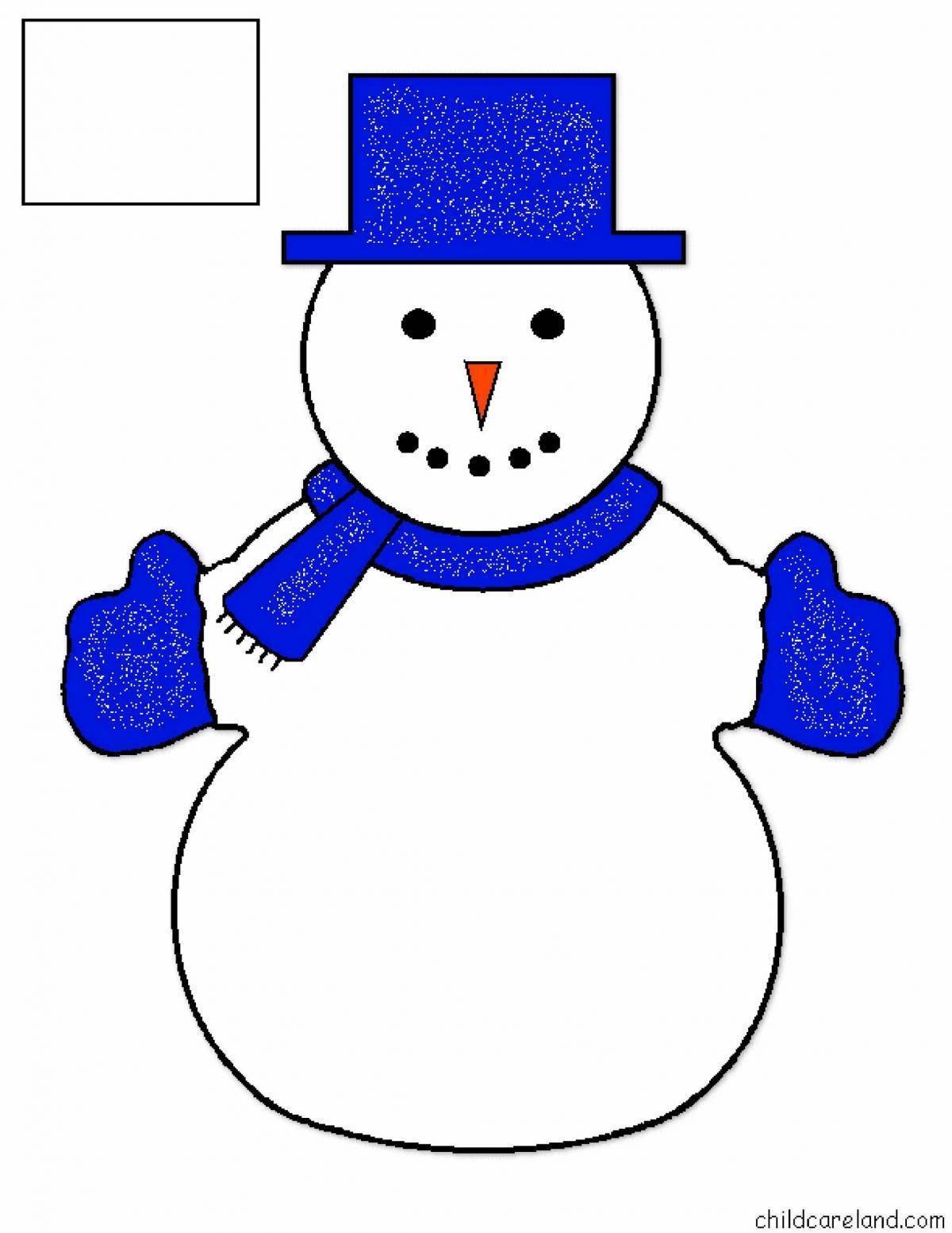 Снеговик шаблон для вырезания из бумаги - Блог для саморазвития