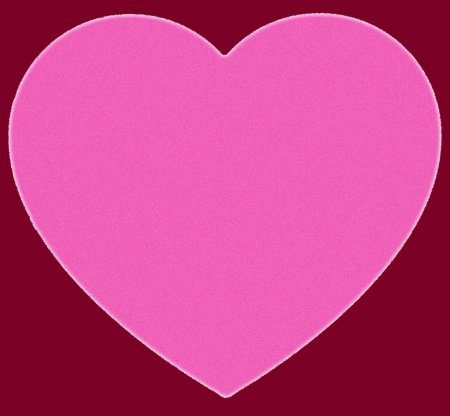 Сердечко розовое
