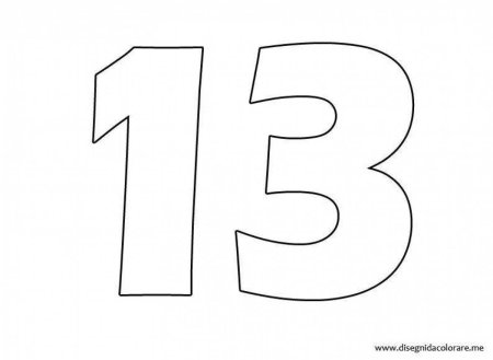 Цифры 13 для торта