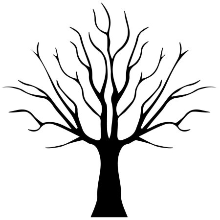 Дерево нарисованное без листьев